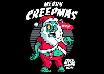 Merry Creepmas t shirt designs for sale