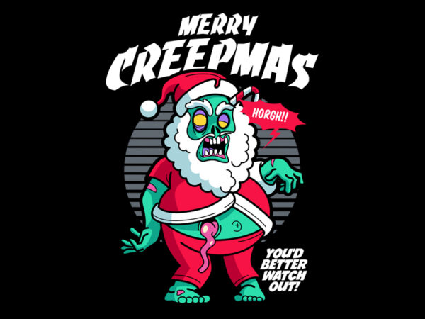 Merry creepmas t shirt designs for sale