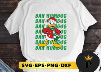 Mickey And Friends Christmas Donald Bah Humbug Stack SVG, Merry Christmas SVG, Xmas SVG PNG DXF EPS