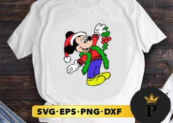 Mickey Mouse Christmas SVG, Merry Christmas SVG, Xmas SVG PNG DXF EPS t shirt designs for sale