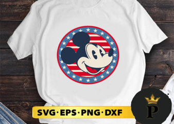 Mickey Mouse Red White And Blue SVG, Merry Christmas SVG, Xmas SVG PNG DXF EPS