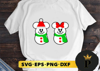 Mickey Mouse snowman SVG, Merry Christmas SVG, Xmas SVG PNG DXF EPS