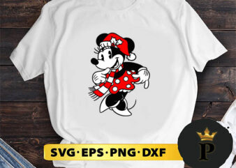 Minnie Mouse Christmas SVG, Merry Christmas SVG, Xmas SVG PNG DXF EPS