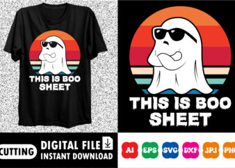 this is boo sheet shirt print template