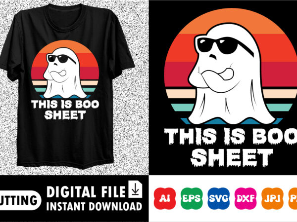 This is boo sheet shirt print template