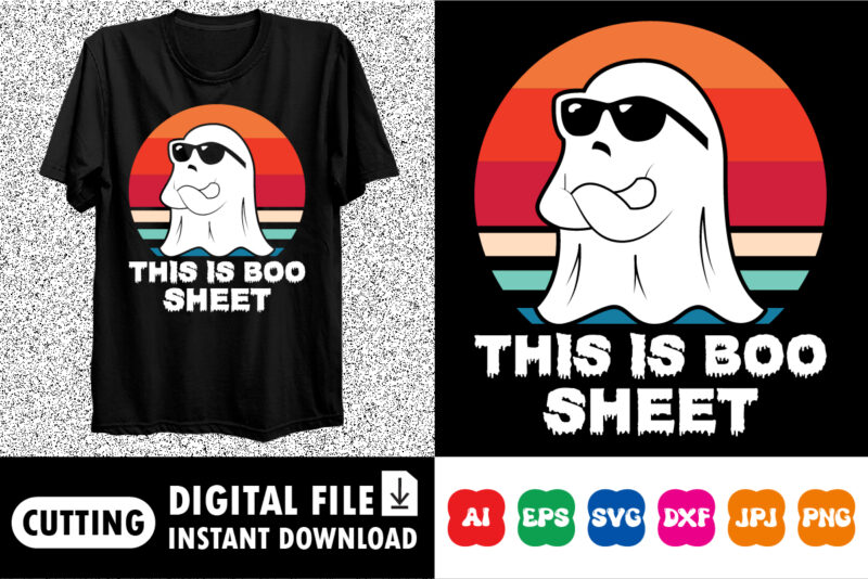 this is boo sheet shirt print template