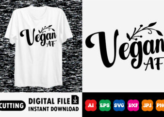 Vegan af shirt print template