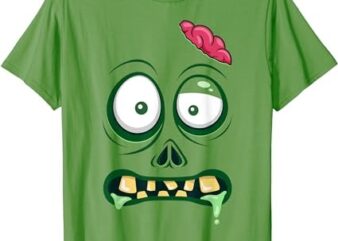 Monster Face Halloween Matching Costume Zombie Men Women Kid T-Shirt PNG File