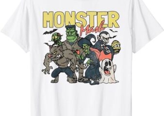 Monster Mash Retro Halloween Funny Monster Spooky Womens Men T-Shirt PNG File