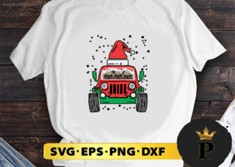 Monster Truck Pug Santa Christmas SVG, Merry Christmas SVG, Xmas SVG PNG DXF EPS