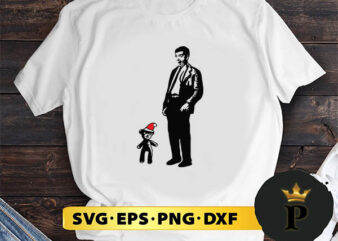 Mr Bean And Teddy Christmas SVG, Merry Christmas SVG, Xmas SVG PNG DXF EPS t shirt designs for sale