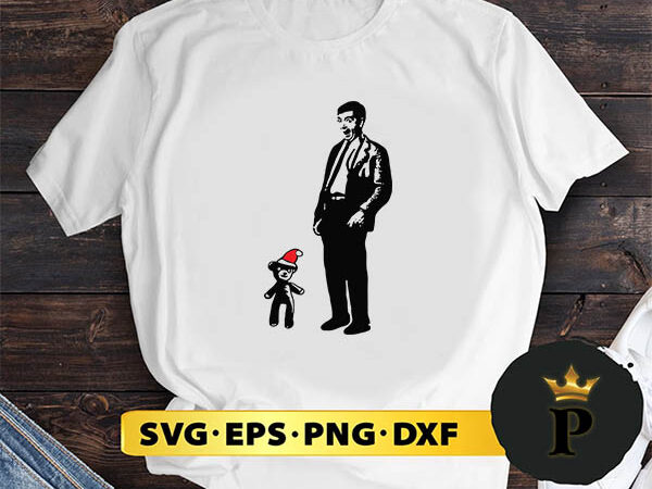 Mr bean and teddy christmas svg, merry christmas svg, xmas svg png dxf eps t shirt designs for sale