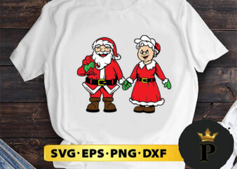 Mr. and Mrs. Claus SVG, Merry Christmas SVG, Xmas SVG PNG DXF EPS