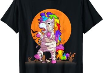 Mummy Unicorn Halloween Shirt Girls Unicorn Halloween T-Shirt PNG File