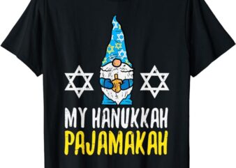 My Hanukkah Pajamakah Funny Chanukah Pajamas PJs Women Kids T-Shirt PNG File