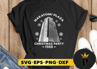 Nakatomi Plaza Christmas Party 1988 SVG, Merry Christmas SVG, Xmas SVG PNG DXF EPS T shirt vector artwork