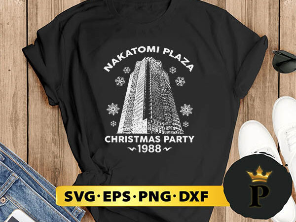 Nakatomi plaza christmas party 1988 svg, merry christmas svg, xmas svg png dxf eps T shirt vector artwork