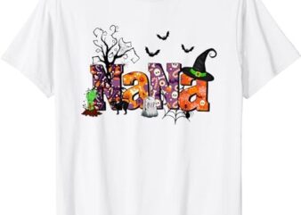 Nana Halloween Witch Hat Pumpkin Spooky Family Matching T-Shirt PNG File