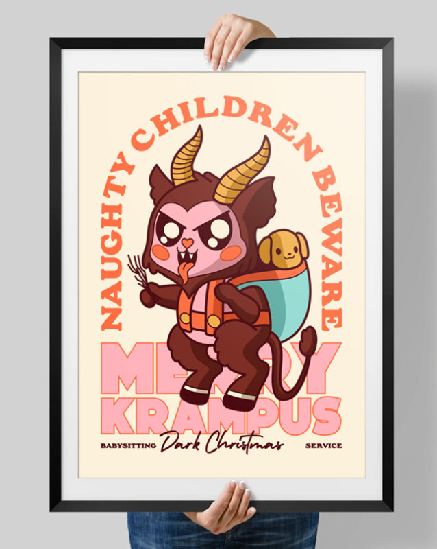t-shirt vector Christmas Horror Cartoon Character
