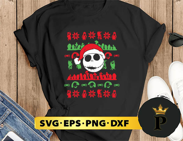 Nightmare Before Christmas Jack  Santa SVG, Merry Christmas SVG, Xmas SVG PNG DXF EPS