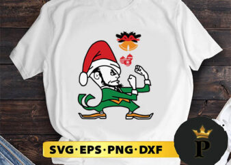 Notre Dames Fighting Irish Santa Merry Christmas SVG, Merry Christmas SVG, Xmas SVG PNG DXF EPS T shirt vector artwork