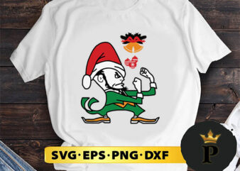 Notre Dames Fighting Irish Santa Merry Christmas SVG, Merry Christmas SVG, Xmas SVG PNG DXF EPS