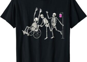 Nurse Skeletons Funny Halloween Hospital Healthcare Crew T-Shirt PNG File