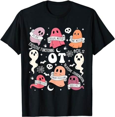Occupational Therapy OT OTA Halloween Spooky Cute Ghosts T-Shirt png file