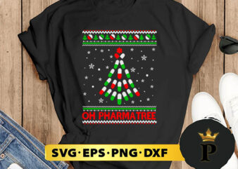 Oh Pharmatree Christmas Pills Tree SVG, Merry Christmas SVG, Xmas SVG PNG DXF EPS