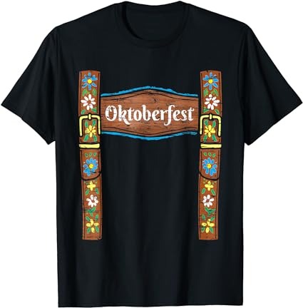 Oktoberfest lederhosen costume cute german bavarian men boys t-shirt png file