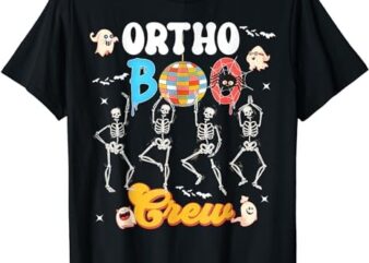 Ortho Orthopedic Halloween Boo Crew Skeleton Dancing Nurse T-Shirt PNG File
