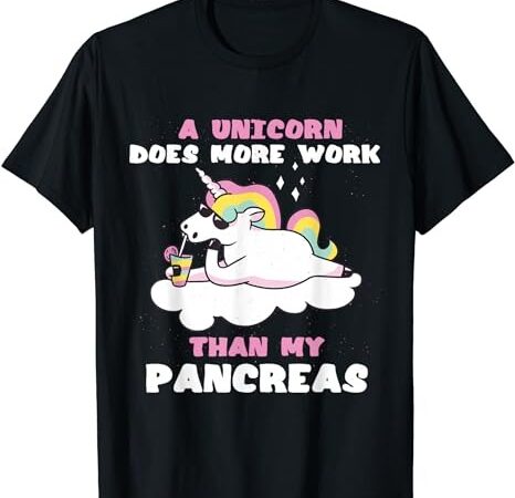 Pancreas funny unicorn type 1 diabetes blood sugar insulin t-shirt png file