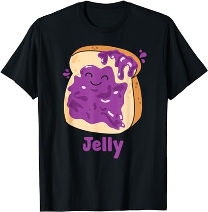 Peanut butter & jelly matching couple halloween best friends t-shirt png file