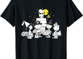 Peanuts Halloween Group T-Shirt PNG File