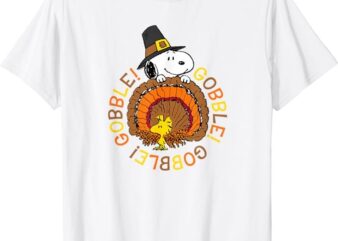 Peanuts Snoopy and Woodstock Thanksgiving Gobble T-Shirt