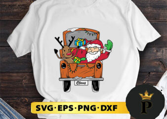 PickUp Santa SVG, Merry Christmas SVG, Xmas SVG PNG DXF EPS t shirt illustration