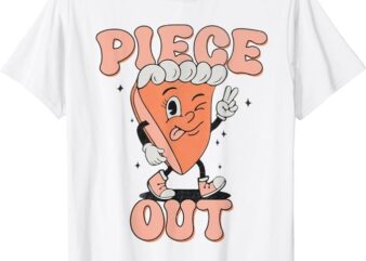 Piece Out Pumpkin Pie Retro Thanksgiving Fall Vibes Groovy T-Shirt