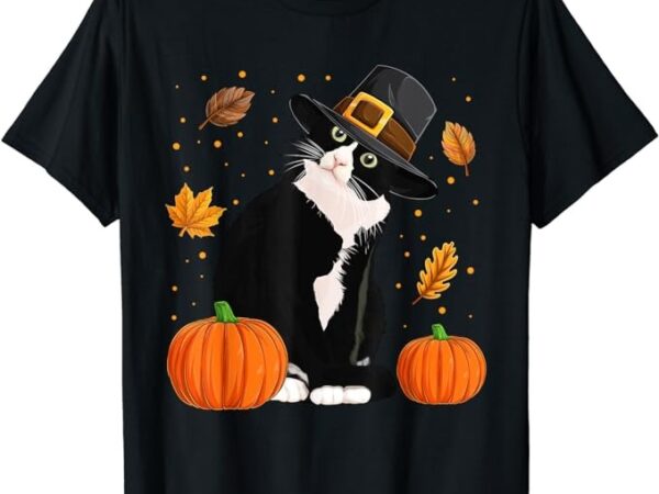 Pilgrim turkey cat shirts, men women thanksgiving cat lovers t-shirt
