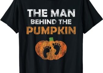 Pregnant Halloween Costume for Dad Expecting Lil Pumpkin T-Shirt PNG File