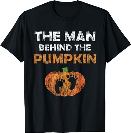 Pregnant halloween costume for dad expecting lil pumpkin t-shirt png file