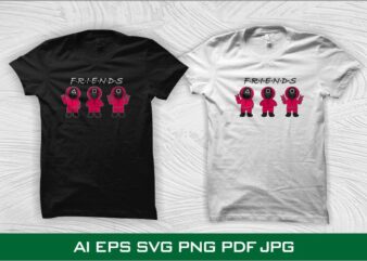 Squid game t shirt design, Friends, Squid games, k drama, squid games svg, Squid korean drama, kdrama, squid games t-shirt design for sale