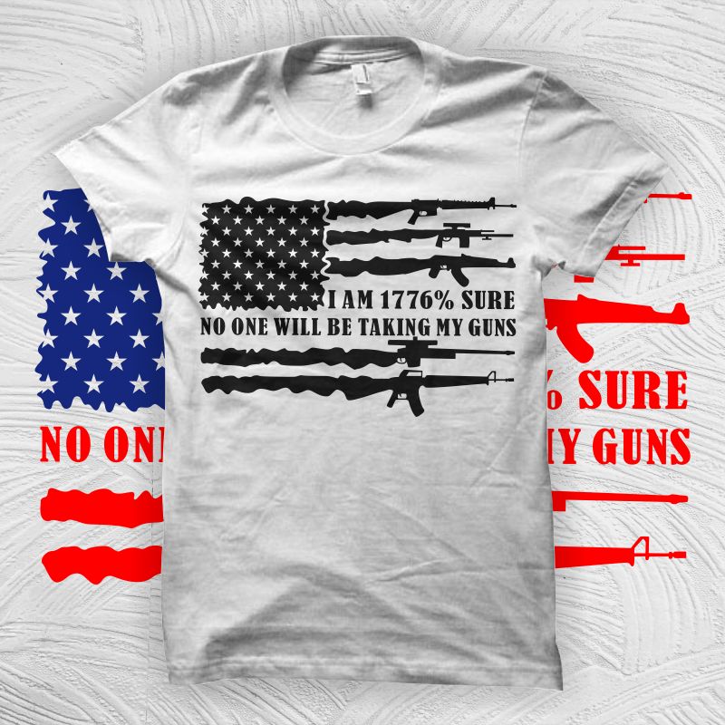 2nd amendment t-shirt design, american flag guns shirt design, 2nd amendment svg, us flag guns illustration, 4th of july t-shirt design, usa