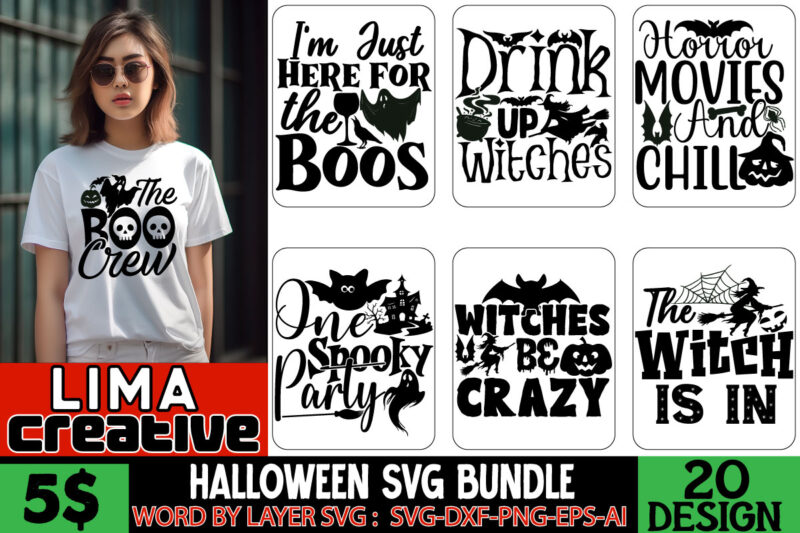 Halloween T-shirt Design Mega Bundle