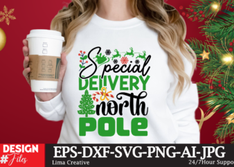 Special Dellivery North Pole t shirt template vector