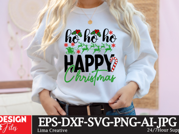 Ho ho ho happy christmas graphic t shirt Ho ho ho happy christmas graphic t shirt