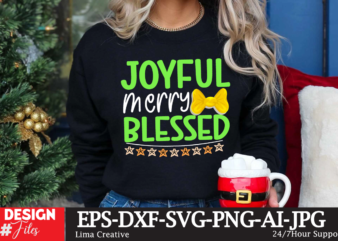 Joyful Merry Blessed T-shirt Design, Winter SVG Bundle, Christmas Svg, Winter svg, Santa svg, Christmas Quote svg, Funny Quotes Svg, Snowman SVG, Holiday SVG, Winter Quote Svg Christmas SVG Bundle,
