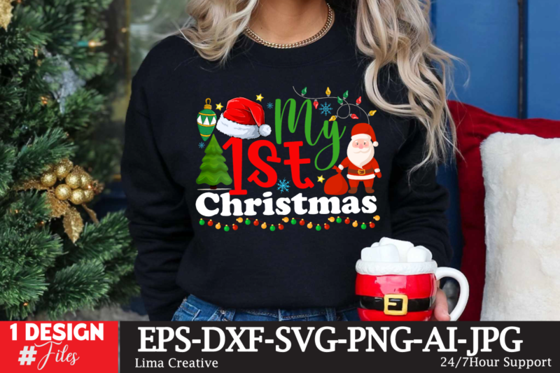 My 1St Christmas T-shirt Design, Winter SVG Bundle, Christmas Svg, Winter svg, Santa svg, Christmas Quote svg, Funny Quotes Svg, Snowman SVG, Holiday SVG, Winter Quote Svg Christmas SVG Bundle,
