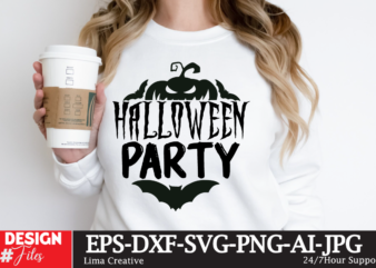 Halloweeen Perty T-shirt Design ,MEGA HALLOWEEN BUNDLE 2, 130 Designs, Heather Roberts Art Bundle, Halloween svg, Fall svg, Thanksgiving svg, Cut Files Cricut, Silhouette MEGA HALLOWEEN BUNDLE 2, 130 Designs,