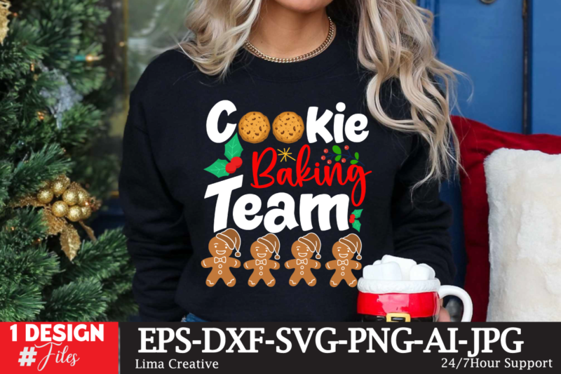 Cookie Baking Team T-shirt design,Christmas SVG Bundle, Christmas SVG, Winter svg, Santa SVG, Holiday, Merry Christmas, Elf svg, Funny Christmas Shirt, Cut File for Cricut Christmas SVG Bundle, Merry Christmas