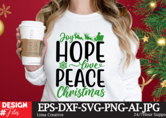 Joy Hope Love Peace Christmas vector clipart